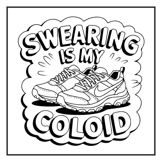 Bold Swear Word Print, a sassy swear word lettering coloring page for adults