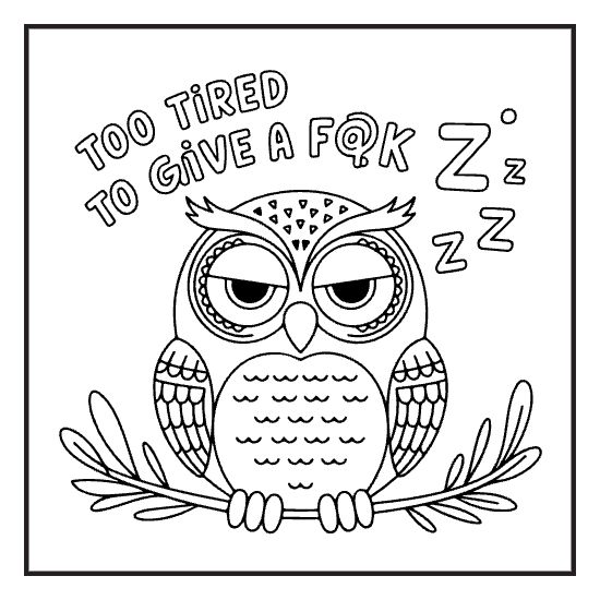 Cathartic Lettering, a sassy swear word lettering coloring page for adults
