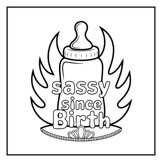 Bold Adult Phrase, a sassy swear word lettering coloring page for adults