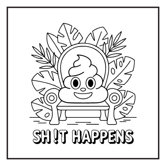 Cathartic Phrase Sheet, a sassy swear word lettering coloring page for adults