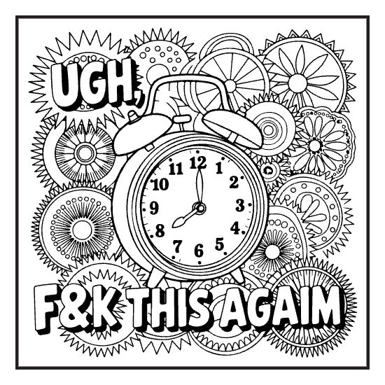 Sassy Quote Page, a sassy swear word lettering coloring page for adults