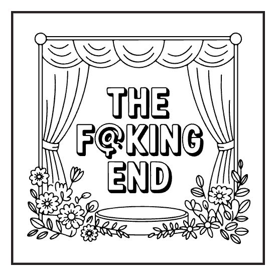Adult Humor Page, a sassy swear word lettering coloring page for adults