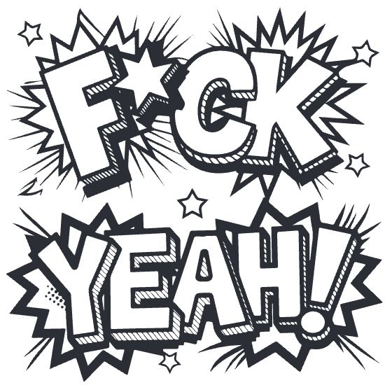 Cathartic lettering coloring page
