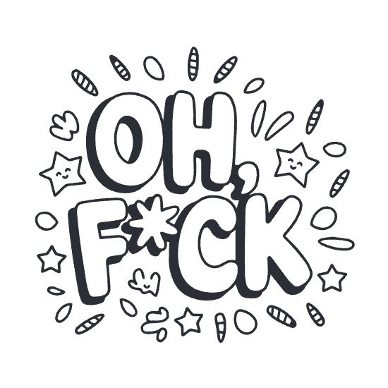 Bold adult lettering coloring page