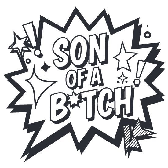 Sassy spread swear coloring sheet