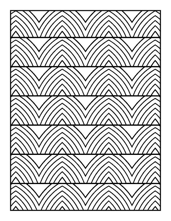 repeating arc and chevron pattern made of multiple lines