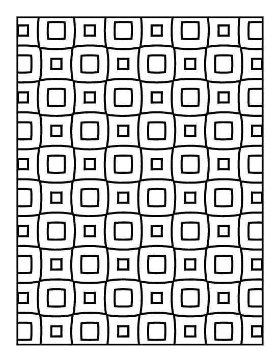 black and white woven square pattern for a unique coloring page