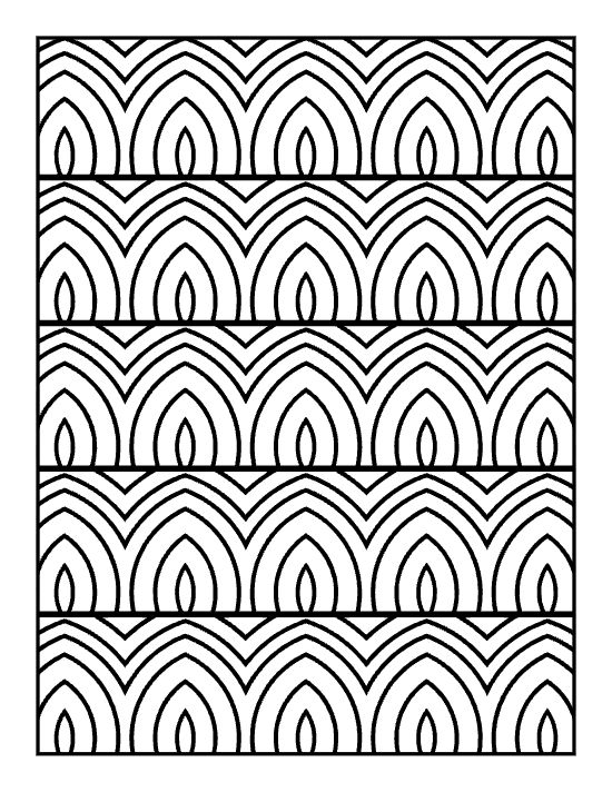 Flow pattern adult coloring page