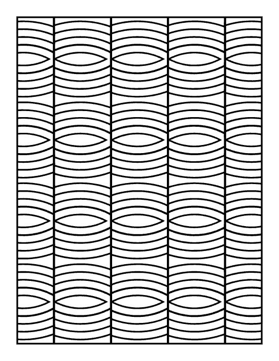 repeating curved line pattern resembling stylized eyes or beads
