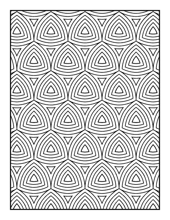 Rows of nested teardrop arches stacked in tight lines drawn bold and easy