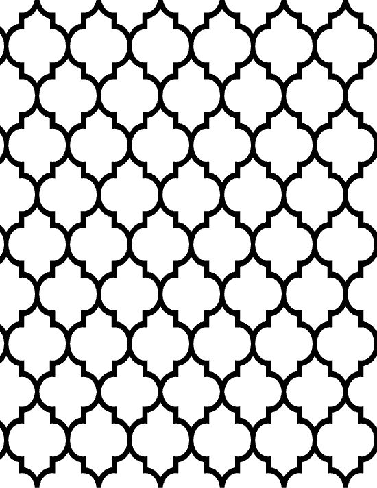 A geometric quatrefoil tile pattern