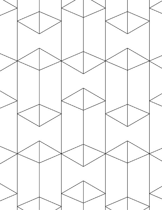 A geometric pattern of stacked cubes