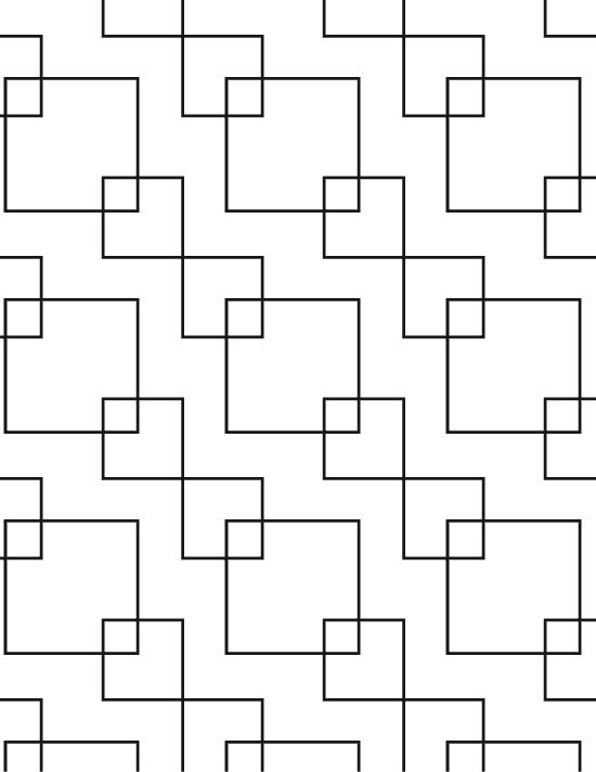 A geometric maze of squares