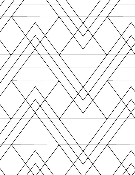 A geometric pattern of crossing triangles