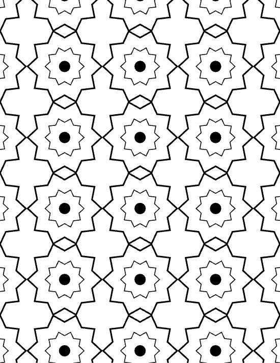 A geometric grid of dotted circles