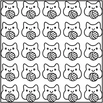 Bold and easy patterns coloring page for adults