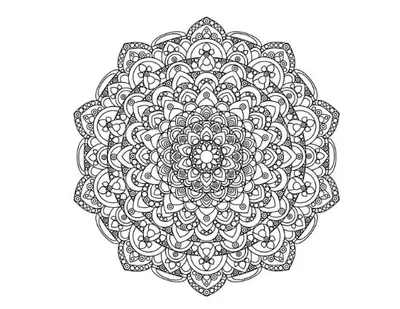 Intricate mandala with complex floral and geometric patterns, mandala
